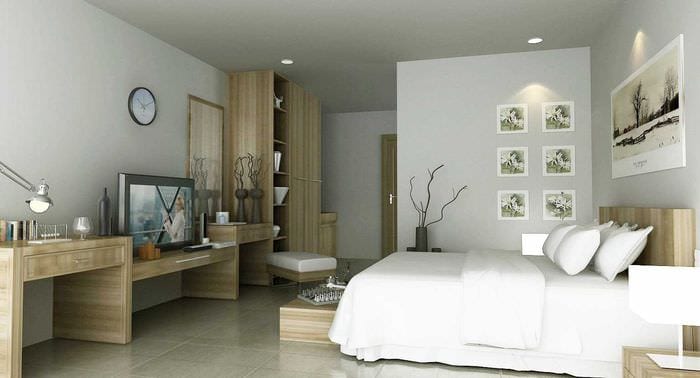 ideen om et smukt soveværelse interiør til en pige i en moderne stil