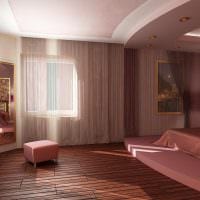 mulighed for et lyst interiør i et soveværelse til en pige i et foto i moderne stil