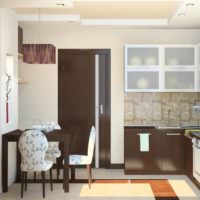 Design kuchyně s hnědou barvou v interiéru