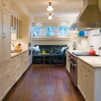 die idee eines schönen kücheninterieurs 13 m² foto