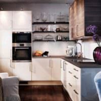 Idee eines ungewöhnlichen Kücheninterieurs 13 m² Foto
