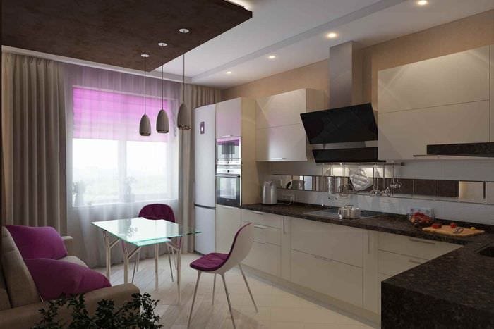 Idee eines hellen Küchenstils 13 m²