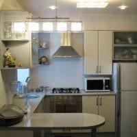 kuchyňský design 6 metrů čtverečních s obývacím pokojem