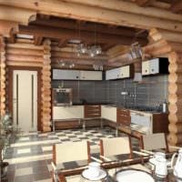 επιλογή φωτεινής διακόσμησης κουζίνας σε ξύλινη εικόνα σπιτιού