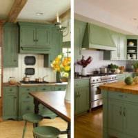 επιλογή φωτεινού σχεδιασμού κουζίνας σε φωτογραφία ξύλινου σπιτιού
