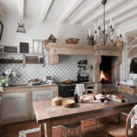 Стилен интериор в кухнята на Прованс