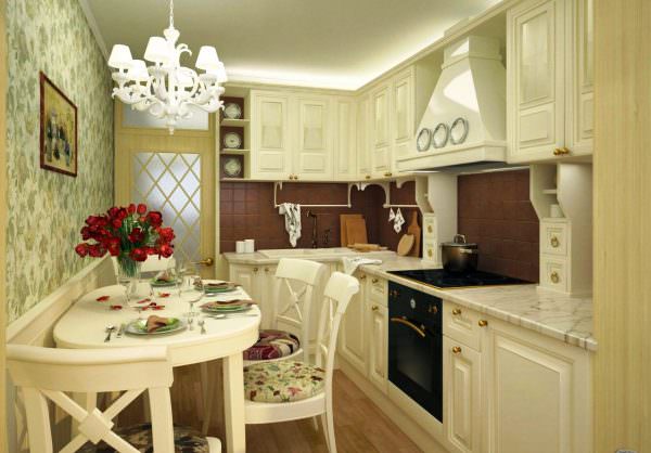 Et kjøkken i klassisk stil ser alltid elegant og nytt ut.
