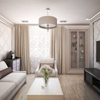 myšlenka světlé výzdoby místnosti ve stylu moderního klasického obrazu
