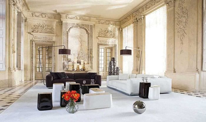možnost krásné dekorace pokoje ve stylu moderní klasiky
