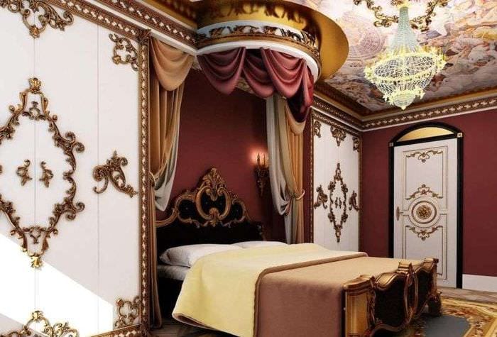 vackert sovrum i klassisk stil