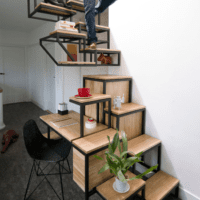 usædvanligt design af trapper i huset
