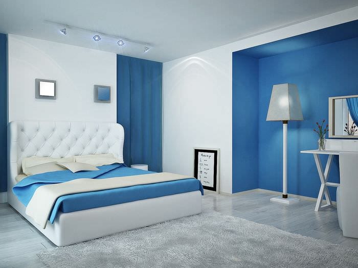 blå soveværelse design