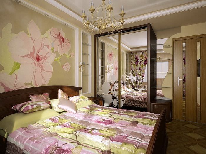 blomstret soveværelse design