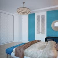 design af et lille soveværelse hvidblåt