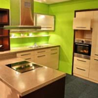 pastelový nábytok dizajn malej kuchyne