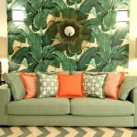 עיצוב טפטים בסלון הדירה צילום