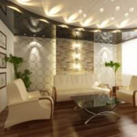 Hra světla v designu obývacího pokoje