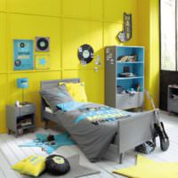 Жълт цвят в дизайна на детската стая