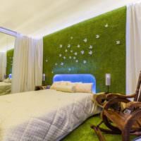Grüne Farbe im Design des Schlafzimmers