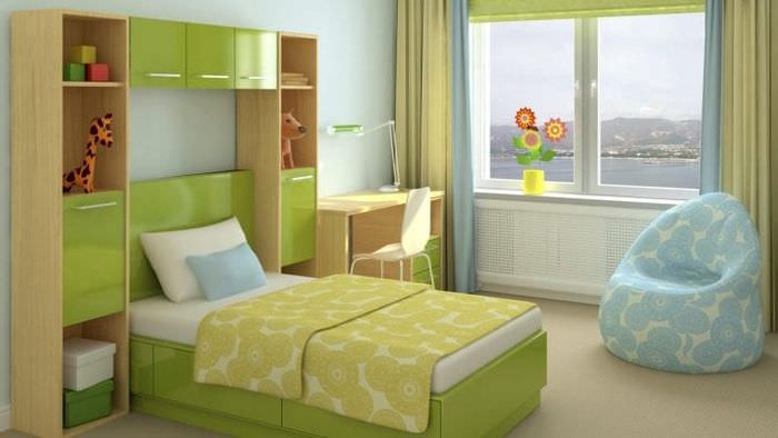 עיצוב טפטים בצבעים בהירים לחדר ילדים לילדות