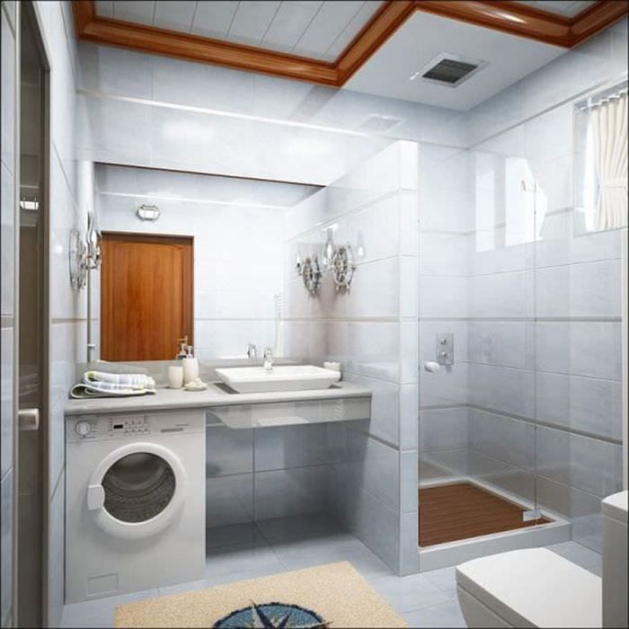 дизайн на баня 6 кв.м с душ