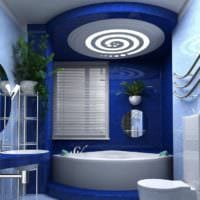 badeværelsesdesign 4 kvm i blå toner