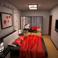 soveværelse med et areal på 14 m2 fotodesign