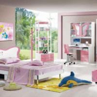 παράδειγμα όμορφης διακόσμησης παιδικού δωματίου για φωτογραφία κοριτσιού