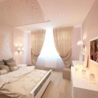 Schlafzimmer im modernen Chruschtschow-Design