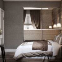 Schlafzimmer in Chruschtschow Designfoto