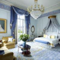 спалня в декорация за снимки в класически стил
