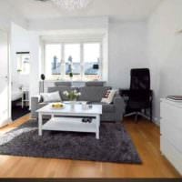 példa egy 26 négyzetméteres stúdió apartman szokatlan stílusára