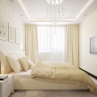 Дизайн на спалня в бежови цветове