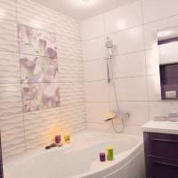 רעיון של עיצוב חדר אמבטיה יוצא דופן עם צילום אמבטיה פינתי