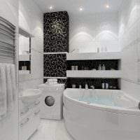 μοντέρνα επιλογή σχεδιασμού μπάνιου σε ασπρόμαυρη εικόνα