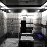 επιλογή για ένα ασυνήθιστο σχέδιο μπάνιου σε ασπρόμαυρη εικόνα