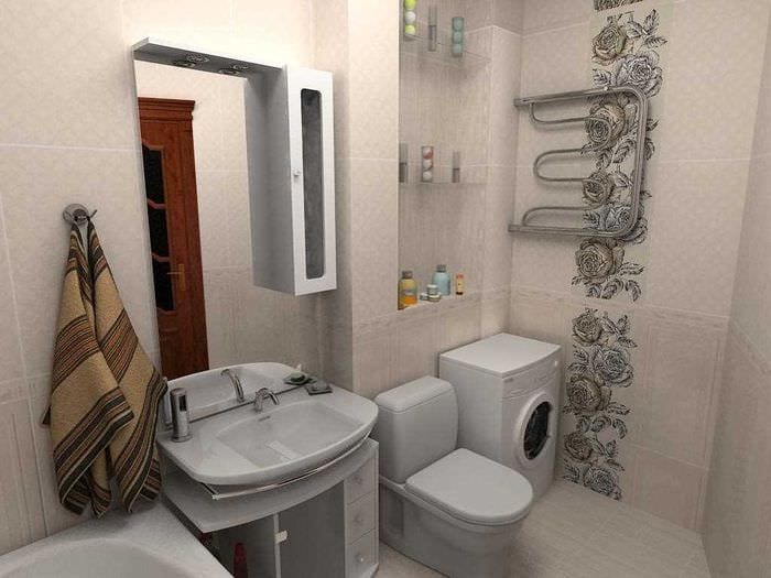 ajatus modernista kylpyhuoneen suunnittelusta 2,5 neliömetriä