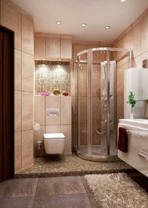 versio modernista kylpyhuoneesta 2,5 neliömetriä