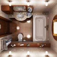 ajatus kauniista kylpyhuoneen suunnittelusta 2,5 neliömetriä kuva