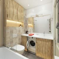 vaihtoehto kauniista kylpyhuoneen suunnittelusta 2,5 neliömetrin valokuva