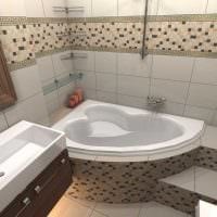 vaihtoehto epätavalliseen kylpyhuoneen sisustukseen 2,5 neliömetrin kuva