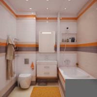 version av den moderna stilen i badrummet 2,5 kvm bild