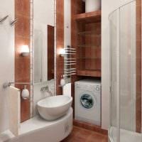 idea epätavallisesta kylpyhuoneen suunnittelusta 2,5 neliömetrin kuva