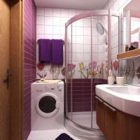 vaihtoehto epätavallisesta kylpyhuoneen sisustuksesta 2,5 neliömetrin valokuva