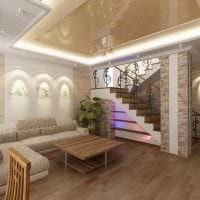 версия на светлия интериор на хола в снимка на частна къща