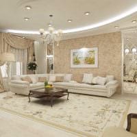 verze světelného stylu obývacího pokoje na fotografii soukromého domu