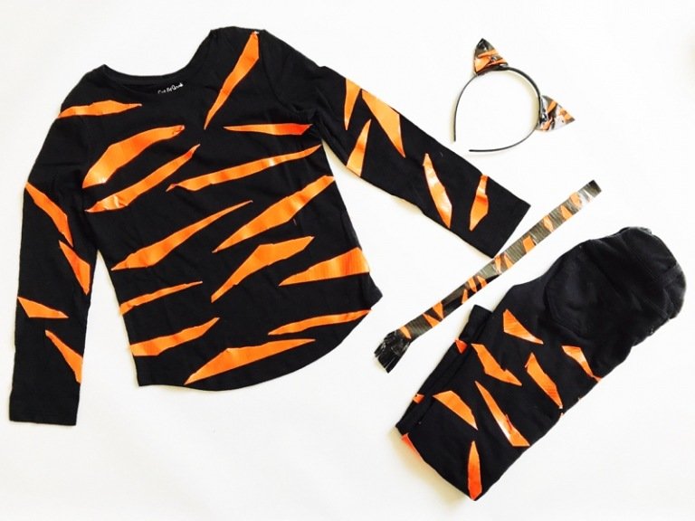 Lav selv tiger kostume ideer ud fra tøj, som alle har derhjemme