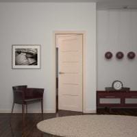 uși din lemn în imaginea de design a dormitorului