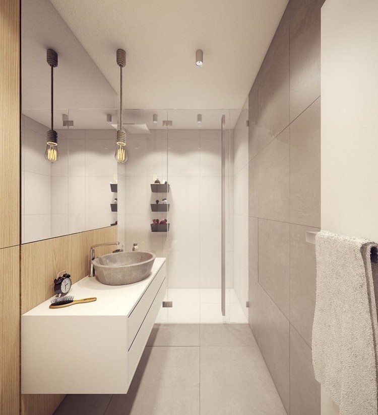 walk-in-shower-badeværelse-naturtoner-hvid-træ-sten grå