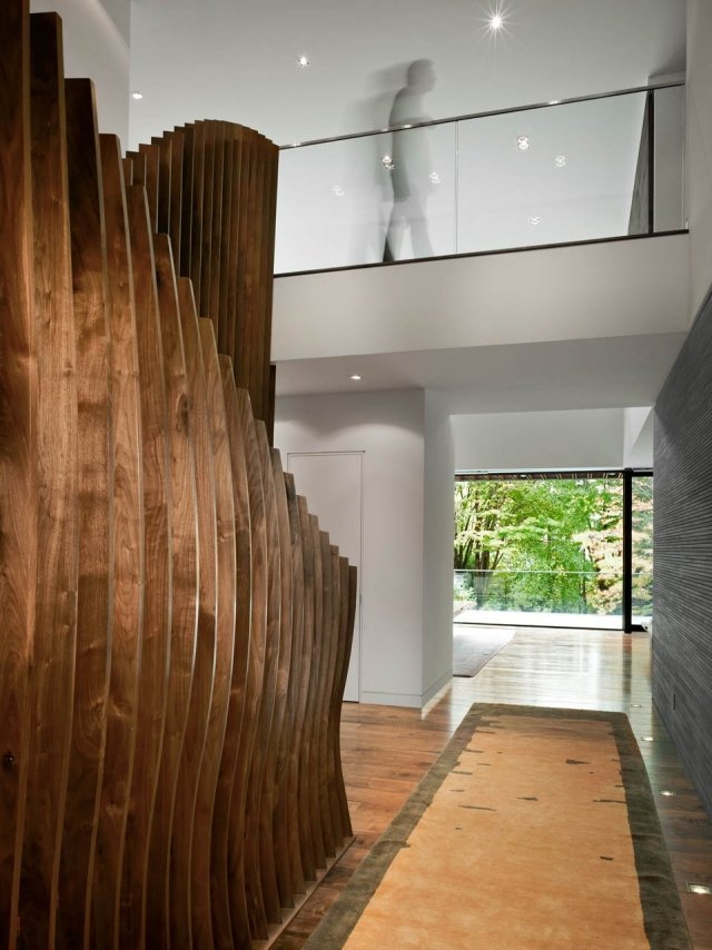 moderne hus indretning design trapper træ gang